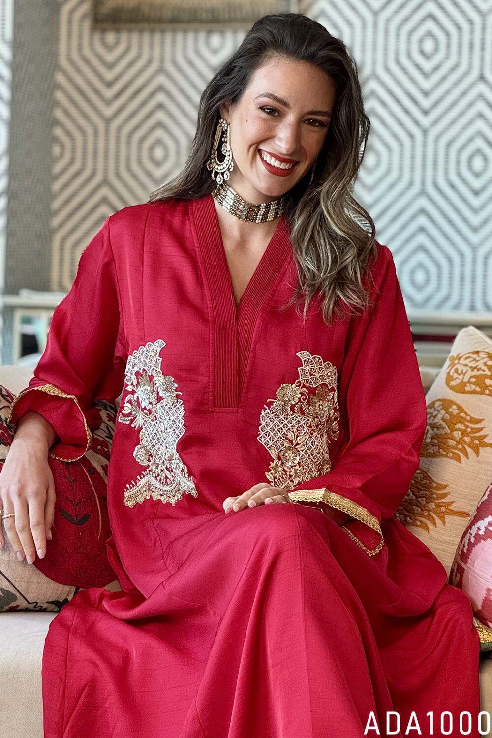 Draping Sapphire Kaftan