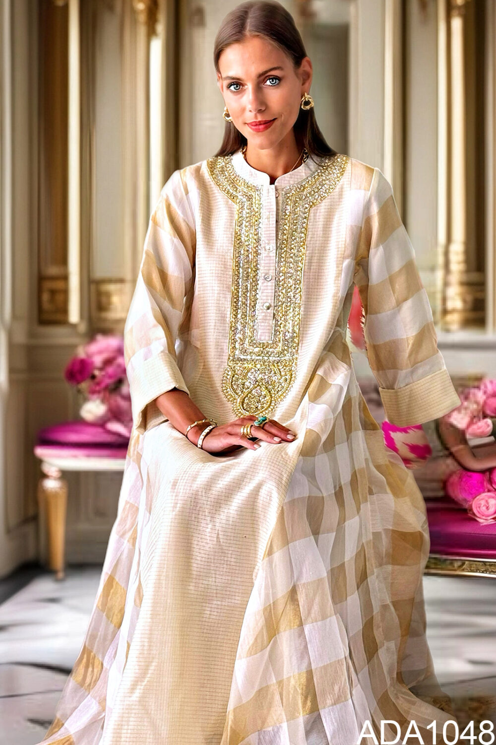 Dripping Saffron Kaftan