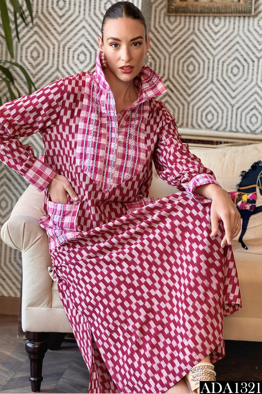 Checked Paradox Kaftan