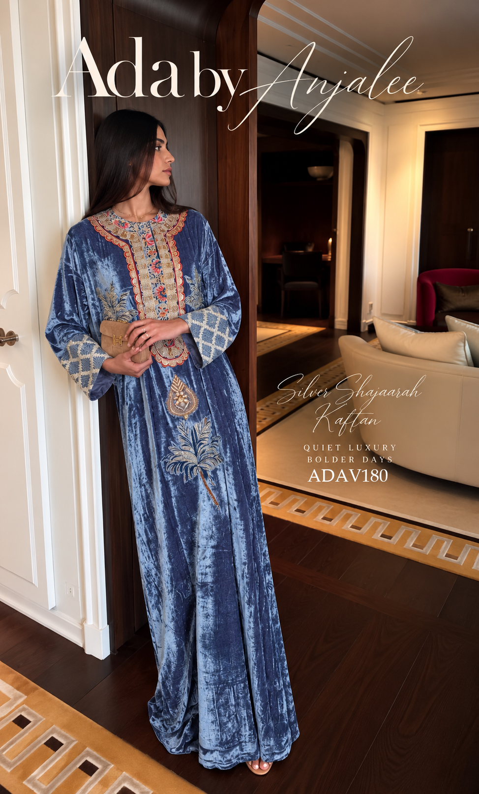 Silver Shajarah Kaftan