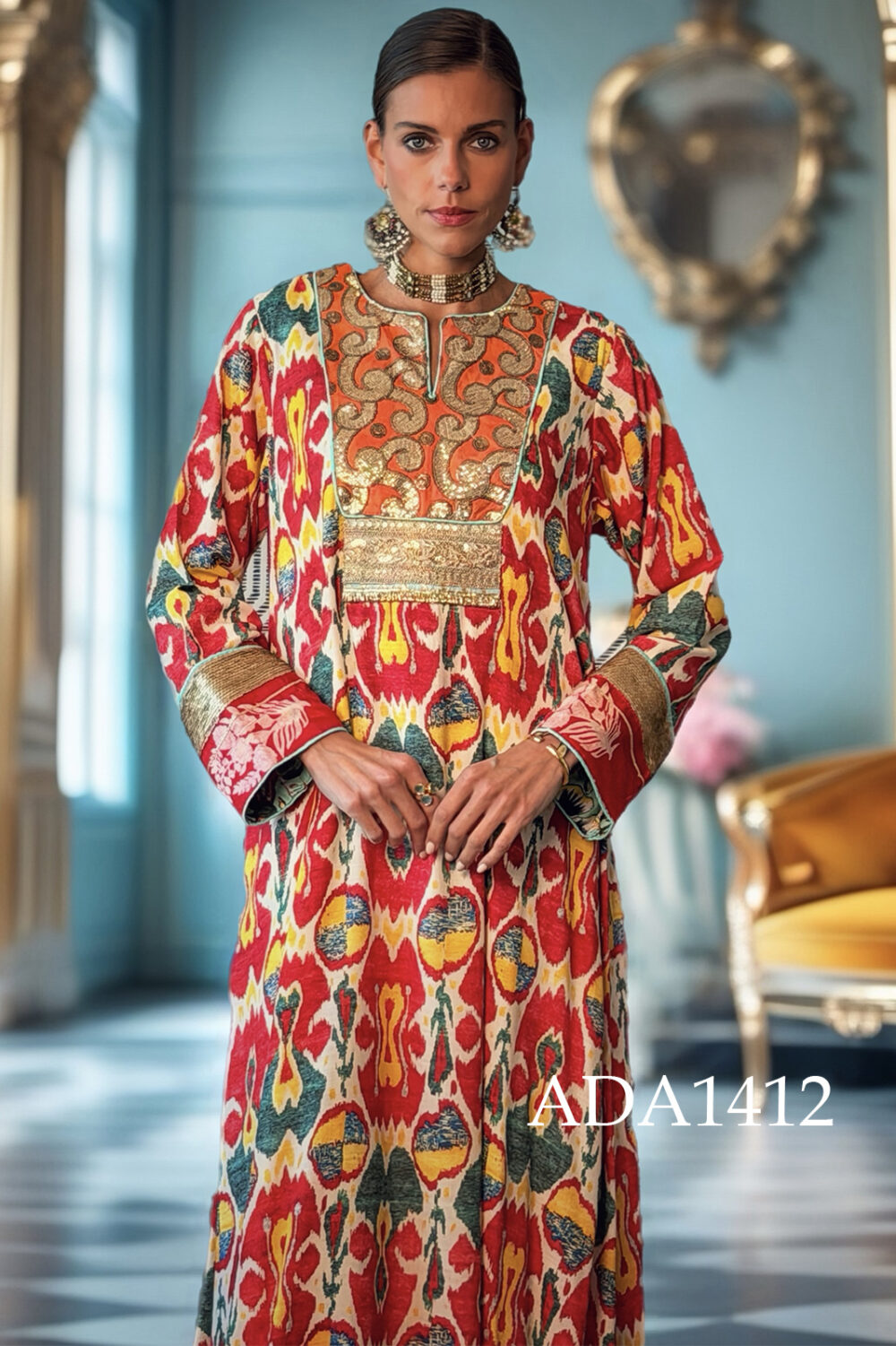 Soleil Drapé Kaftan