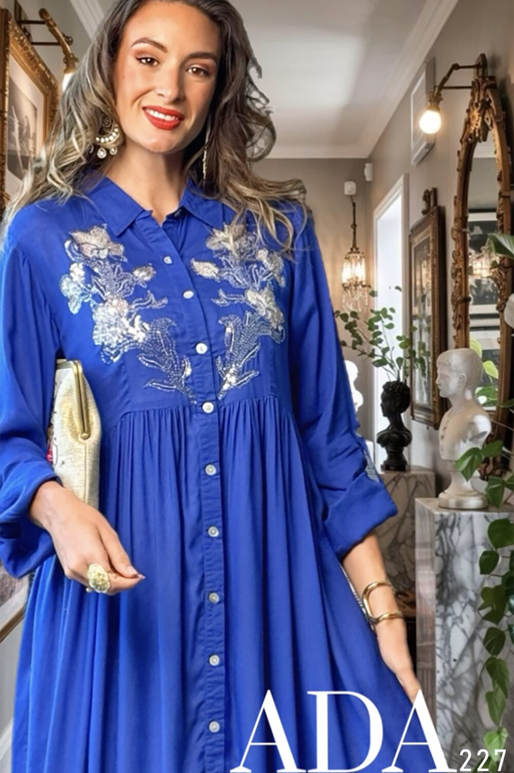 Blue Ember Kaftan