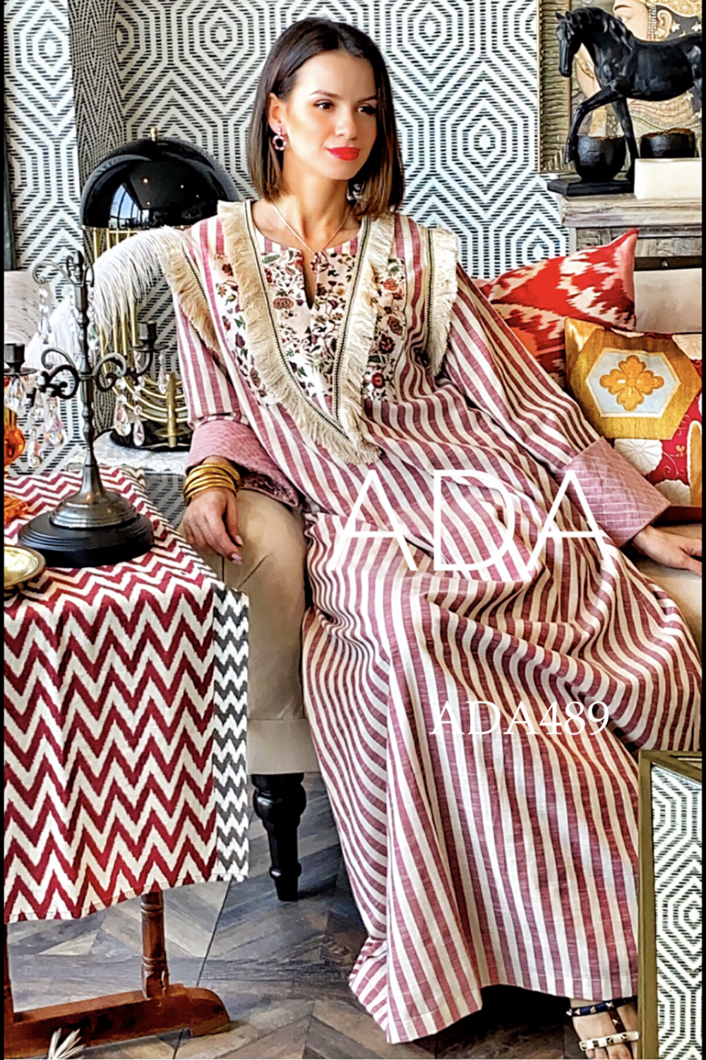 Serene Stripes Kaftan