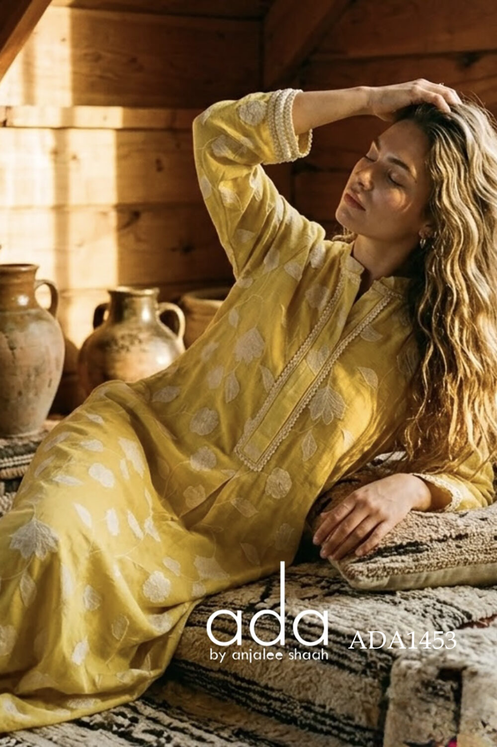 Asfar Petal kaftan