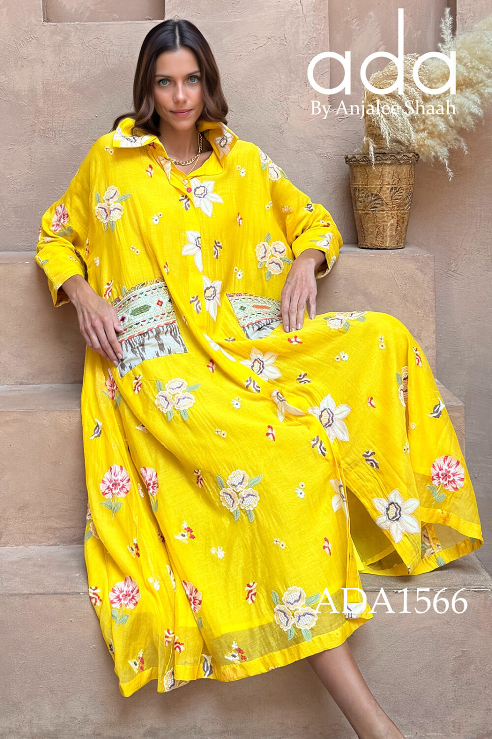 Hayat Yellow Kaftan
