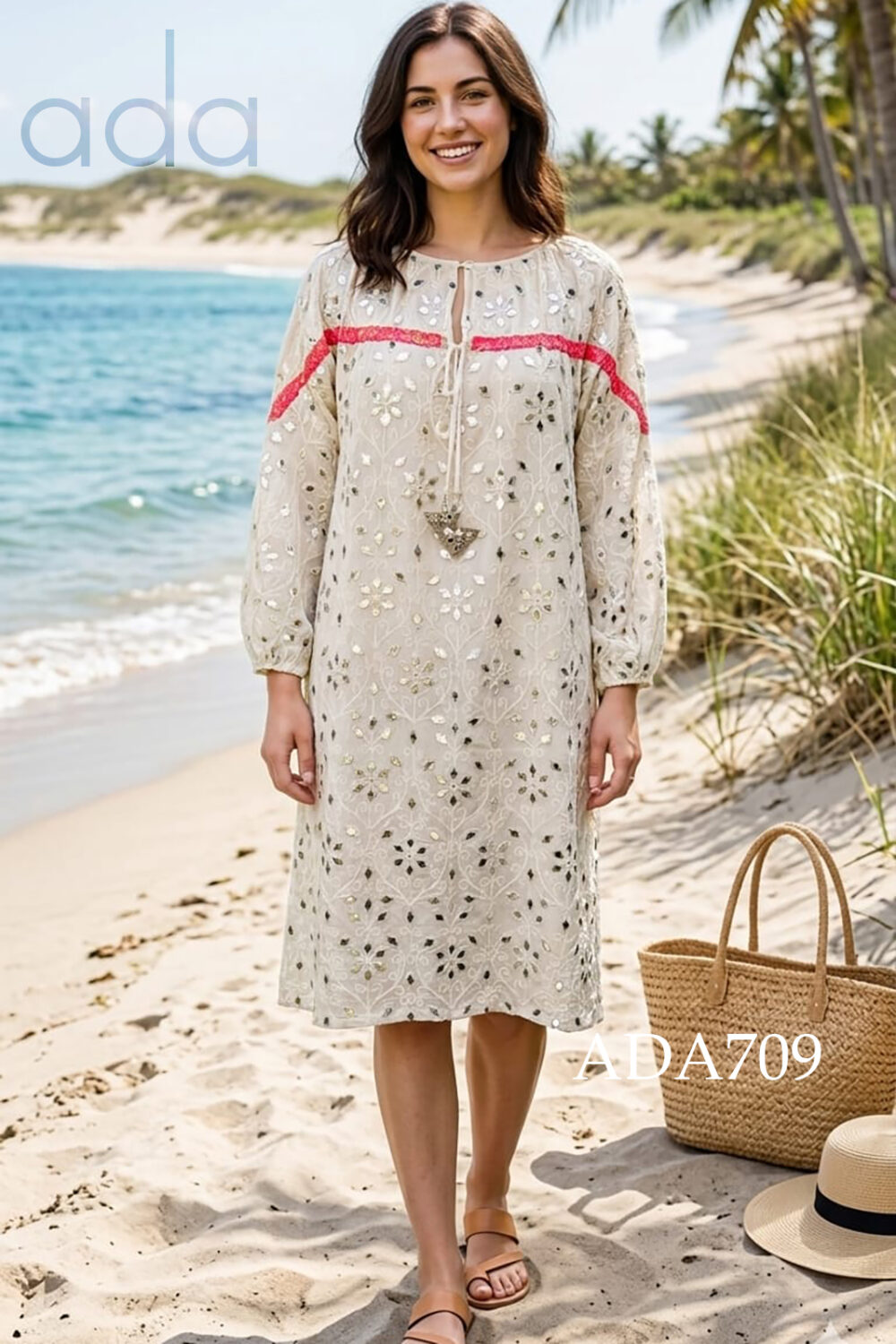 Shoreline Grace Embroidered Kaftan