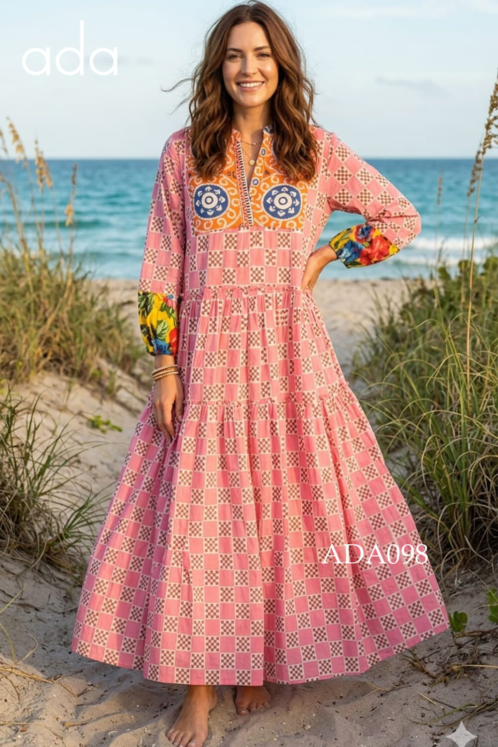 pink Muraqqa Kaftan