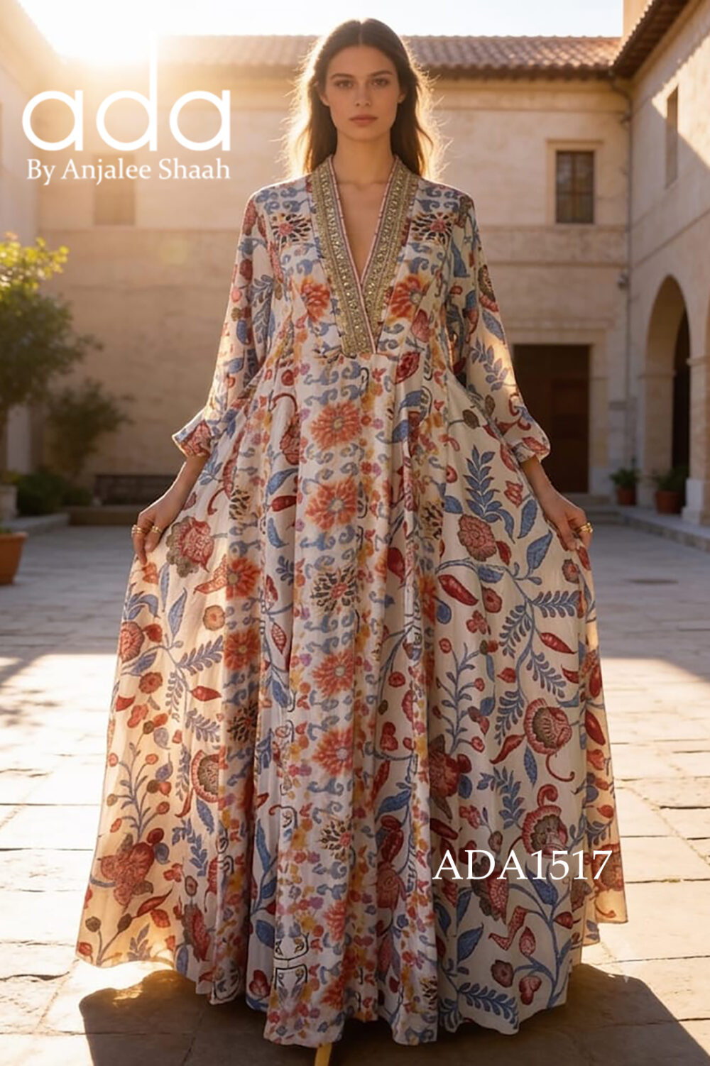Sequin Drape Kaftan