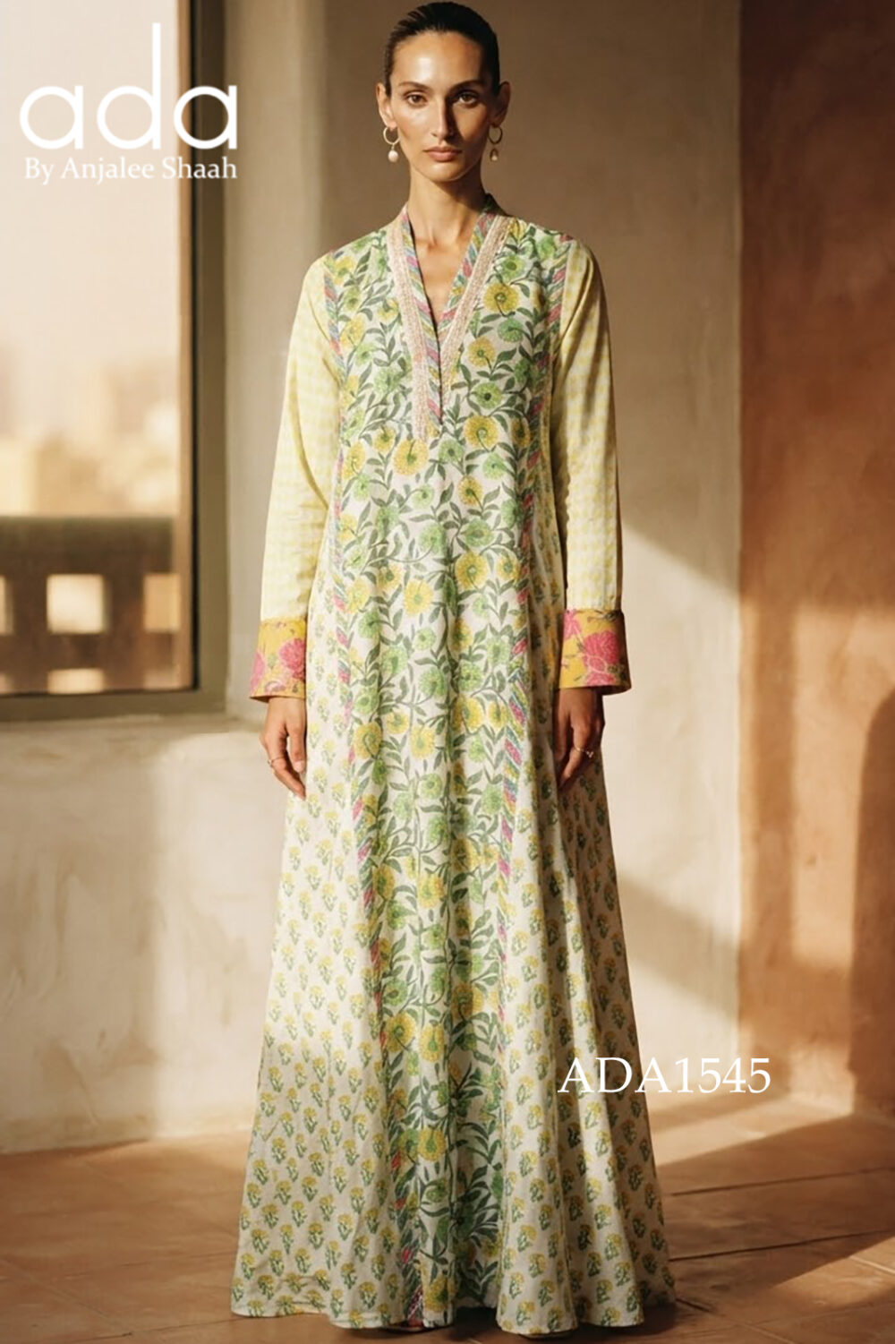 floral accents Kaftan