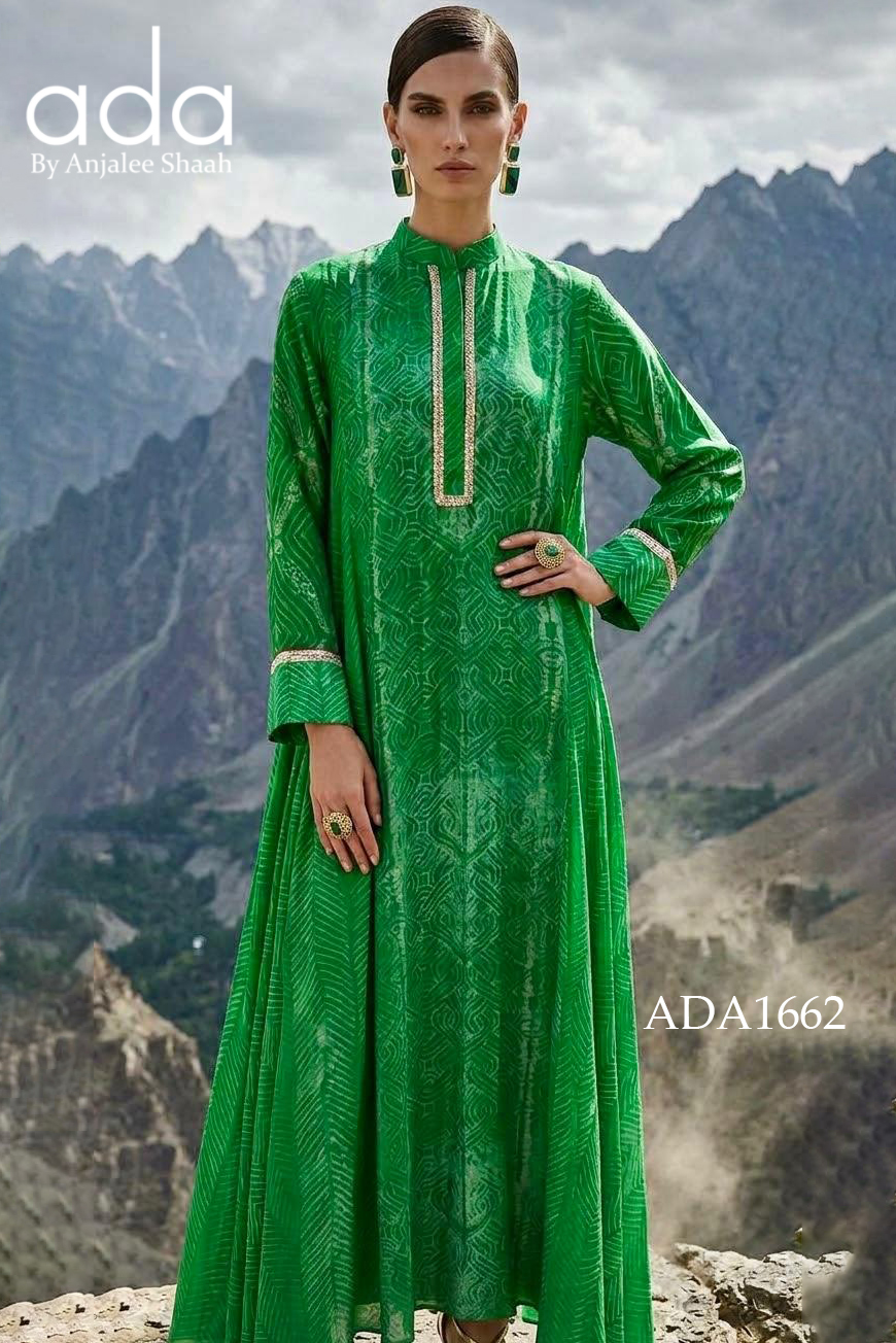 Emerald Wave Tie-Dye Kaftan