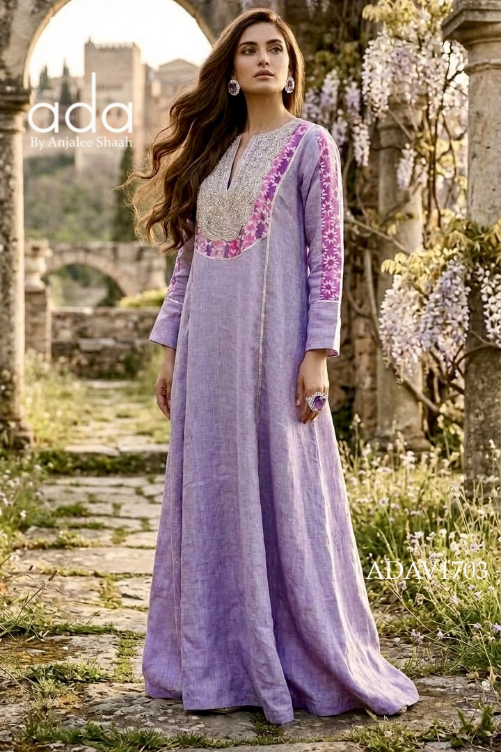 Royal Lilac Fusion Kaftan